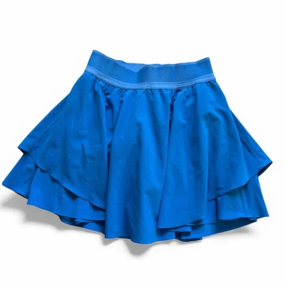 Lululemon Court Rival Skirt Blue Layered Athletic Tennis Skirt Size 4 - Picture 2 of 8